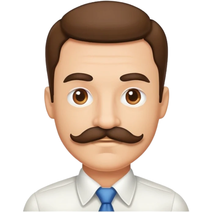 male portrait with mustache emoji