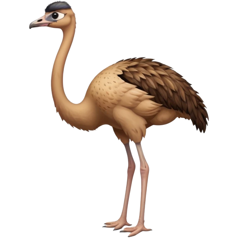 High resolution of   realistic full body ostrich without distorted , no extra hybrid emoji