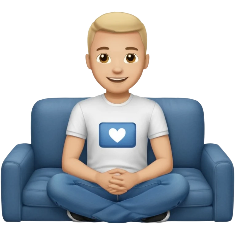 Man set on the couch  emoji