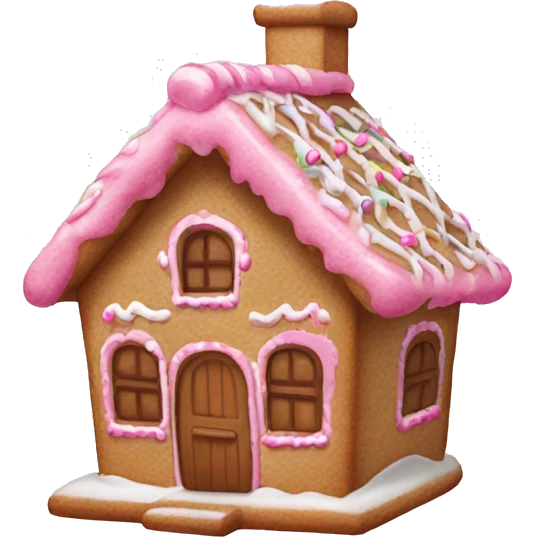 Pink Ginger Bread house emoji