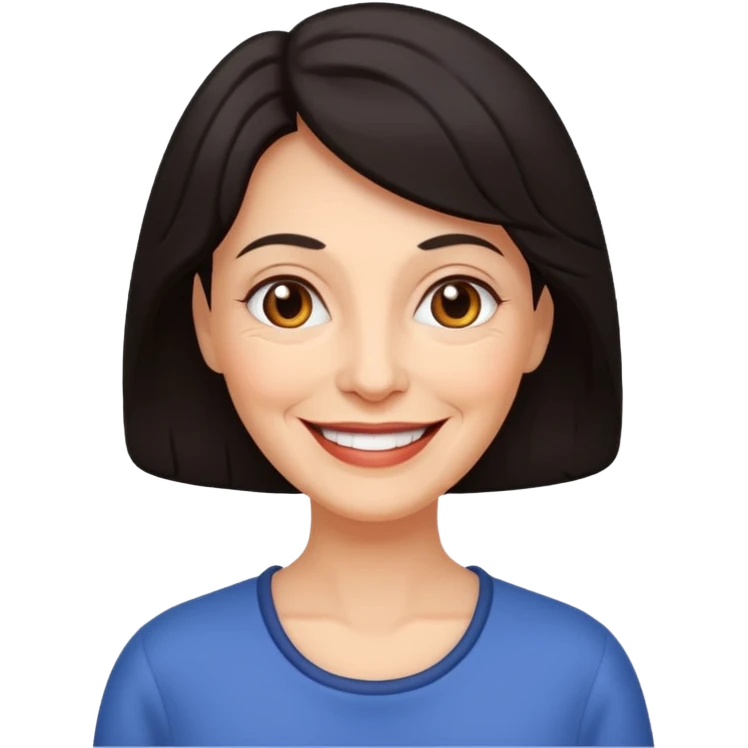 older woman with dark hair emoji