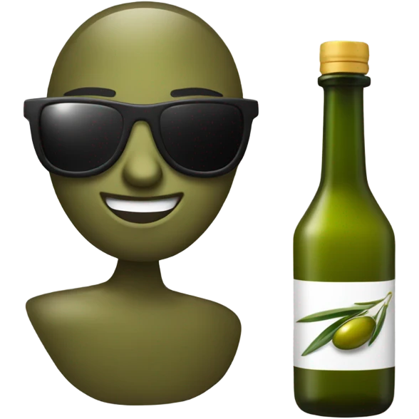 Masculine Olive oil with a sunglasses on  emoji