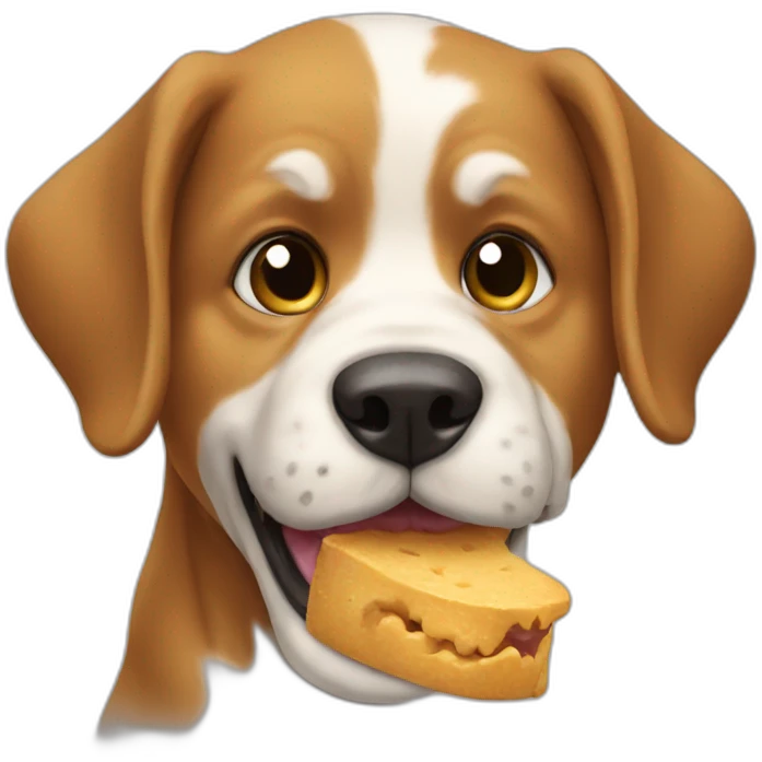 dog eating emoji