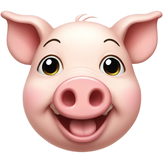 Happy pig emoji