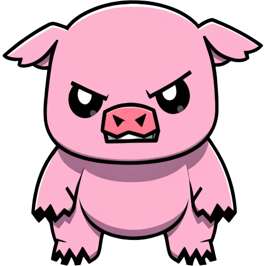 angry Minecraft baby Piglin emoji