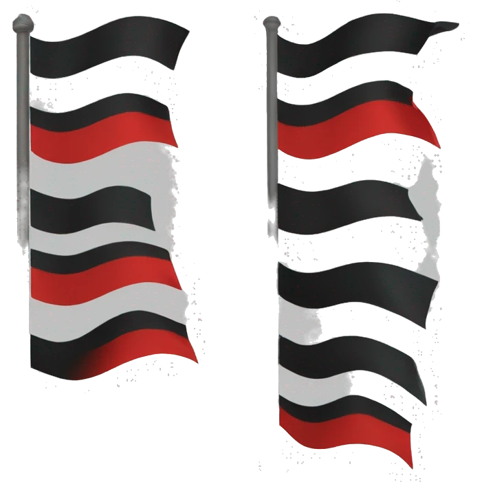 Black and red flag emoji