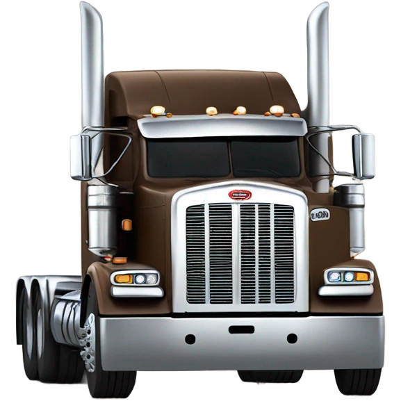Peterbilt 389 brown with standup sleeper  emoji