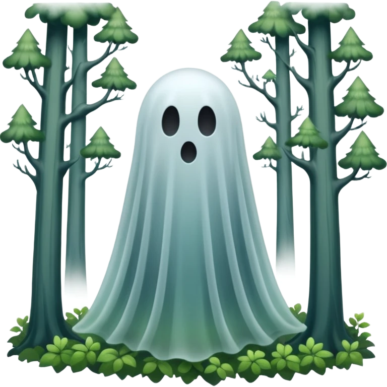 ghost floating through forest emoji