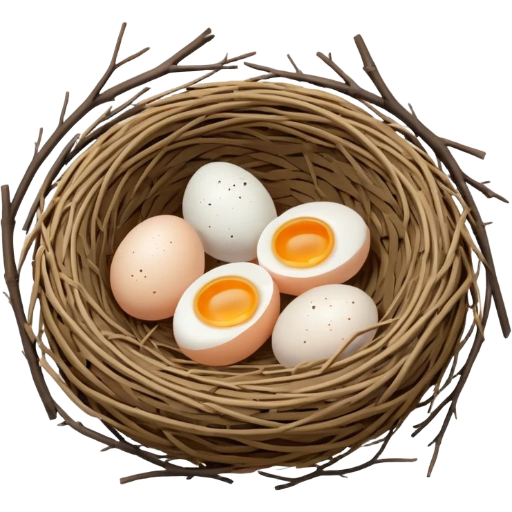 Nest with eggs emoji