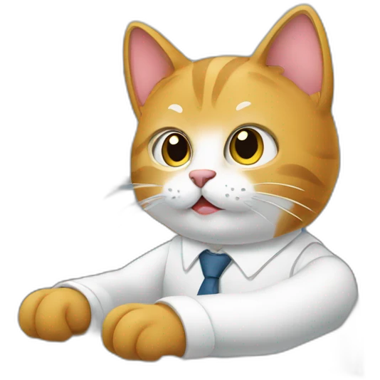 cat working in office emoji
