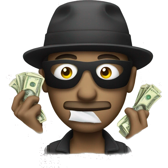 Robber with money emoji