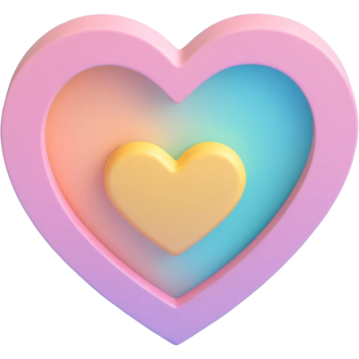 Instagram icon pastel pink and heart emoji
