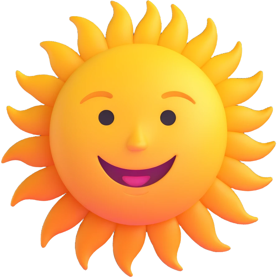 smiling sun emoji