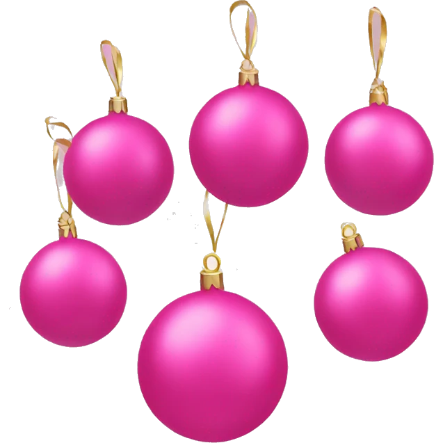 pink christmas decorations  emoji