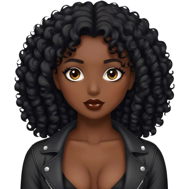Meditation black curly black sexy  emoji