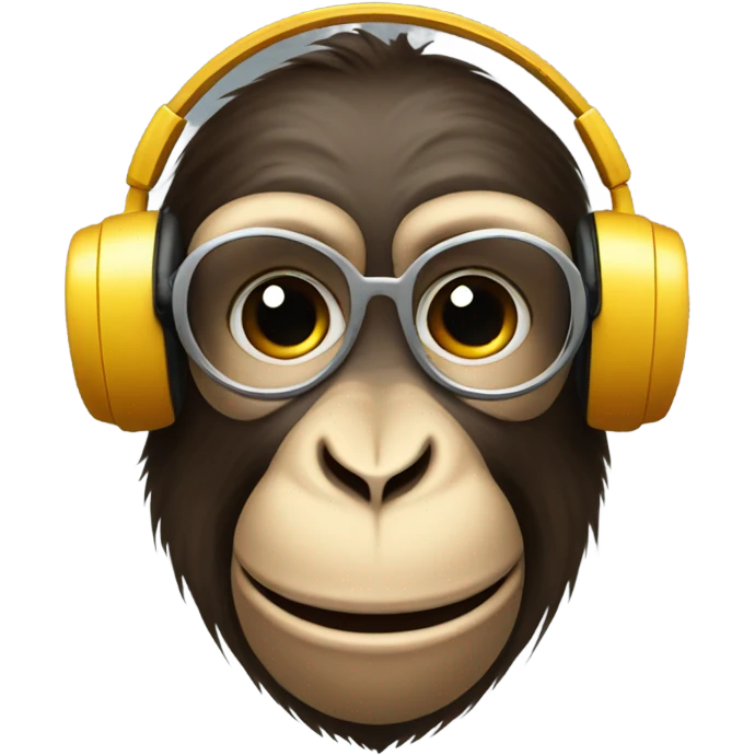 Monkey with headphones emoji