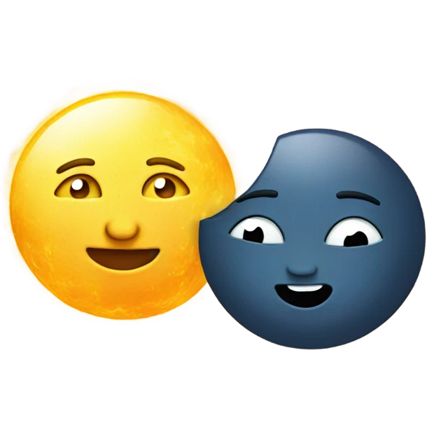The sun and the moon  emoji