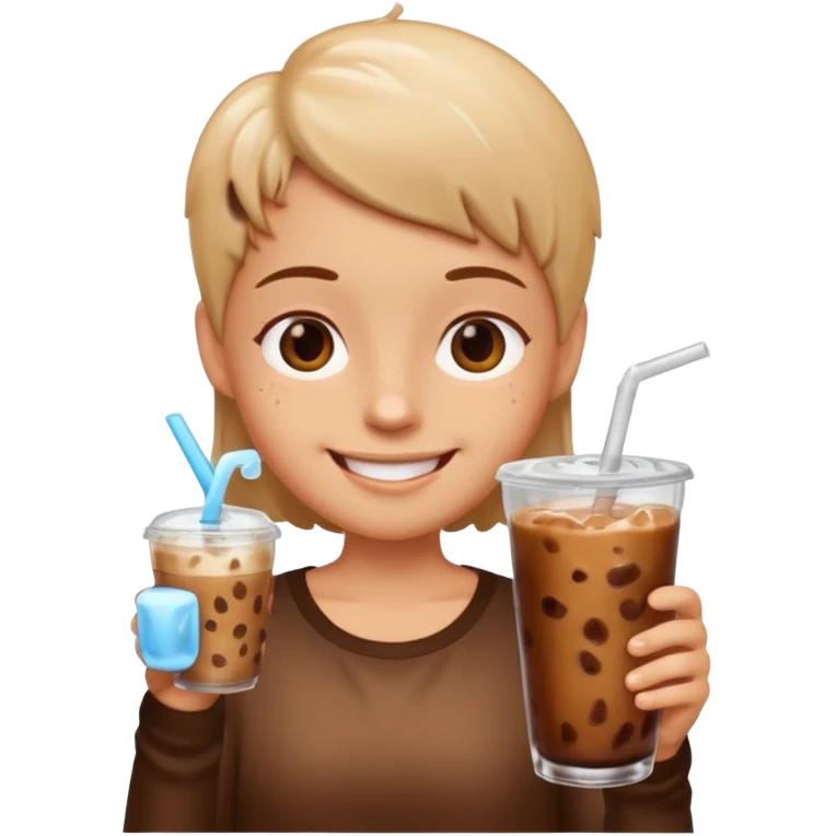 Only a glass Iced coffee cutie  emoji
