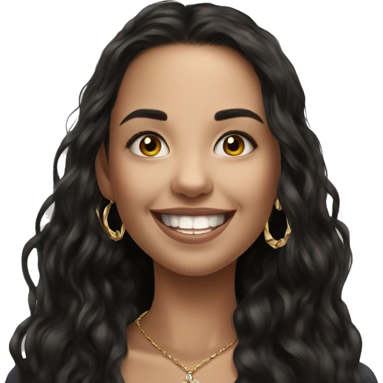 happy girl with jewelry emoji