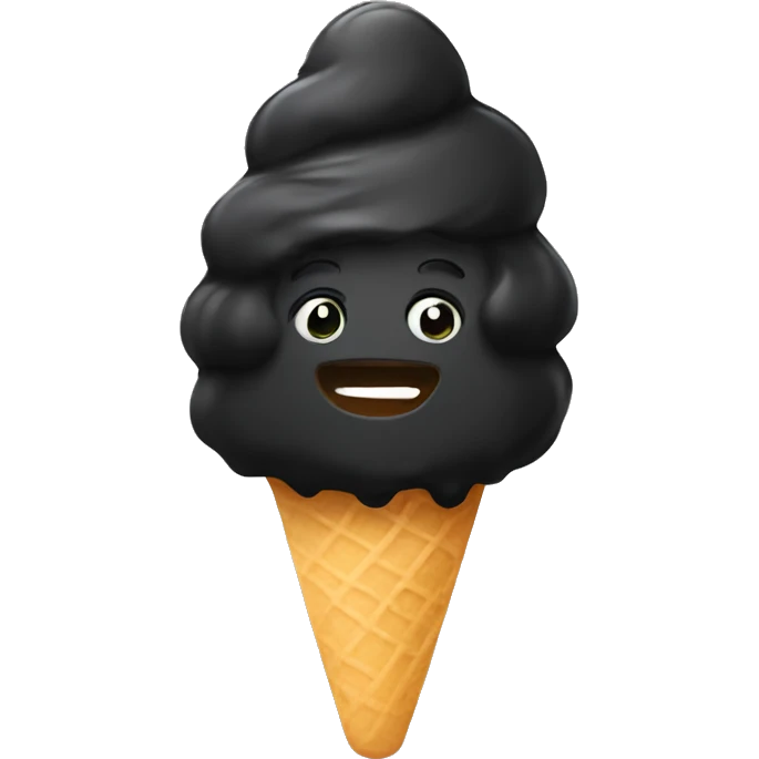 Helado negro emoji