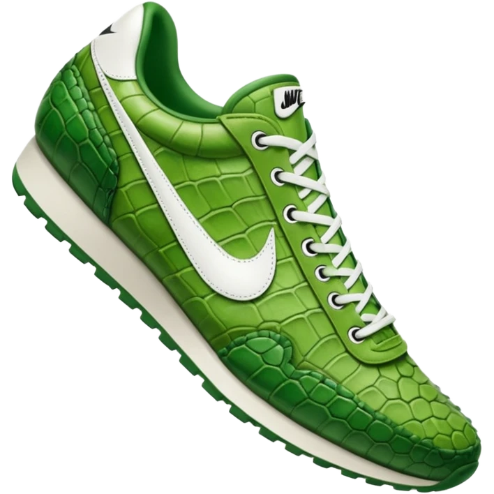 Un cocodrilo con zapatillas Nike emoji