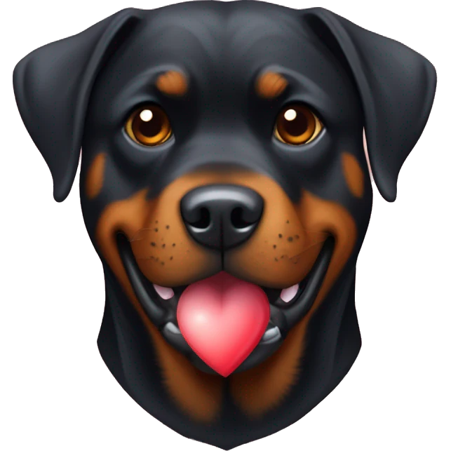Rottweiler with a Heart  emoji