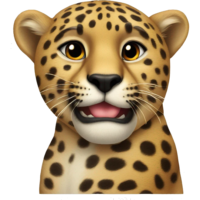 Heart with cheetah print emoji