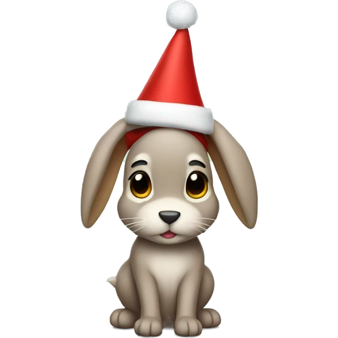 conejo con gorro de navidad  emoji