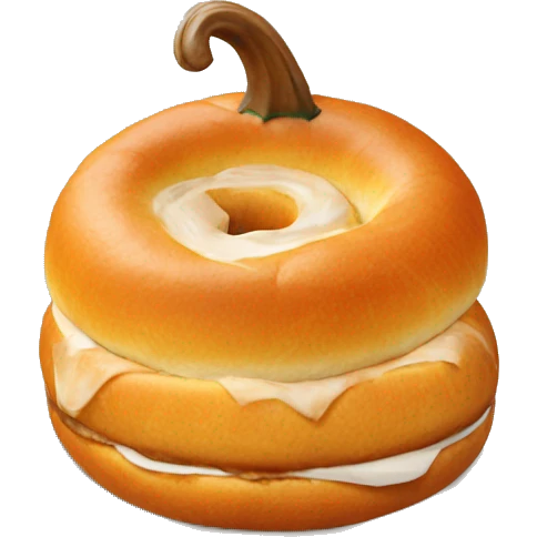 Pumpkin bagel  emoji
