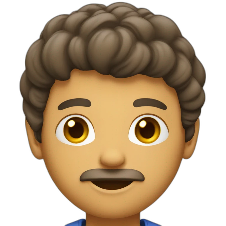 Homme avec un grand front emoji