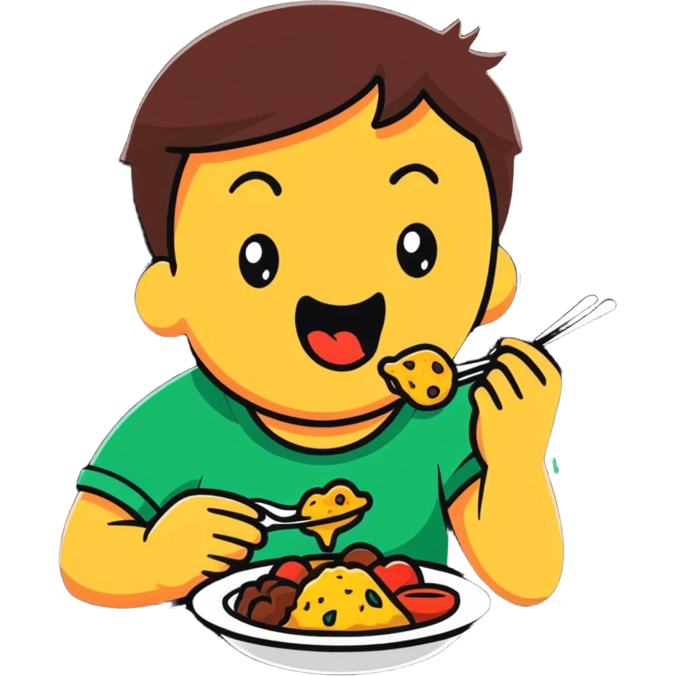 person moaning with pleasure while eating amazing food emoji