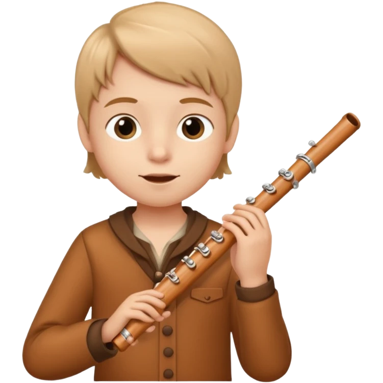 kid plays flute emoji