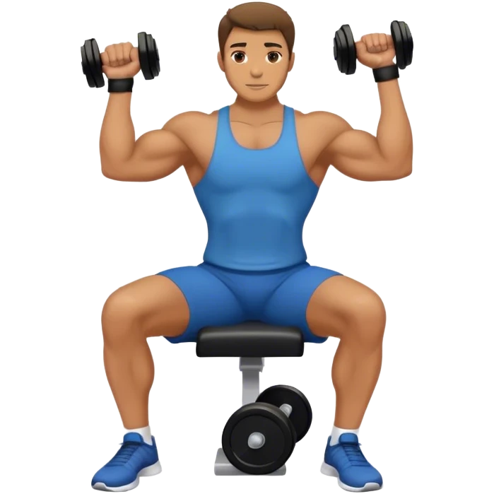 man seated weighted wrist curl emoji