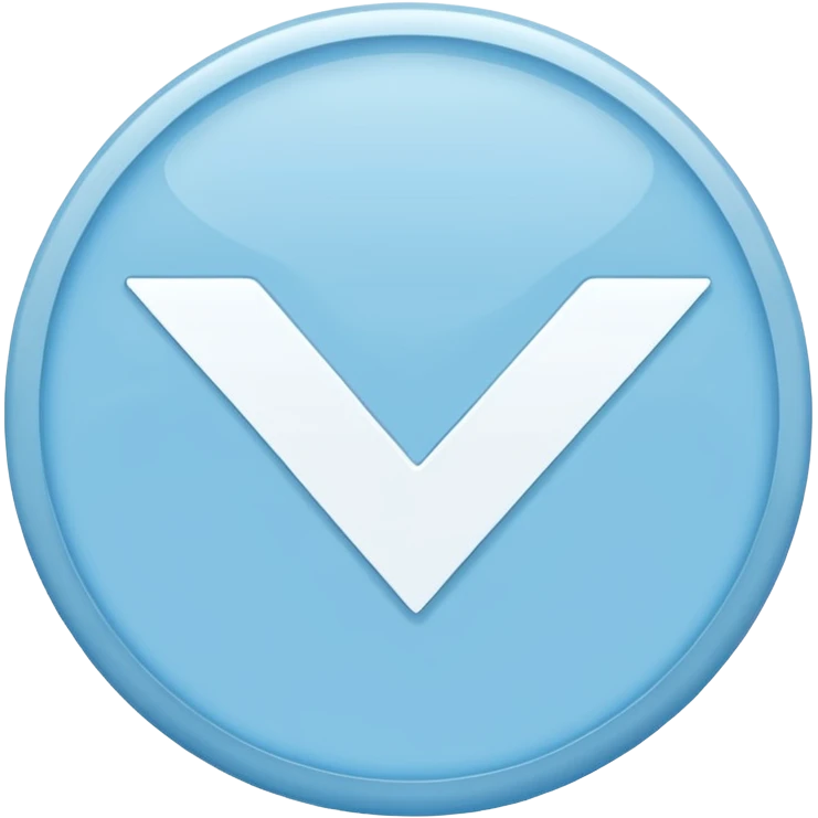 A light blue or brown circle with a white checkmark inside it. emoji