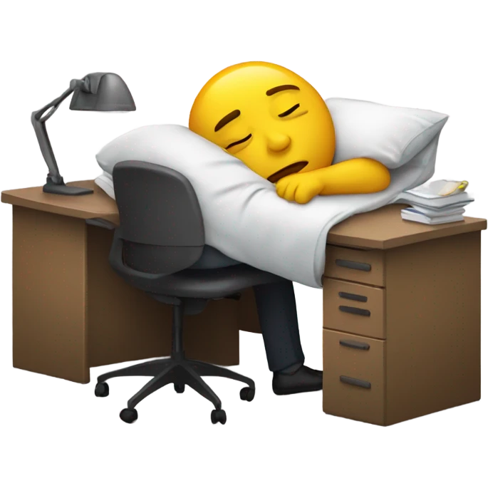 Sleeping at work emoji