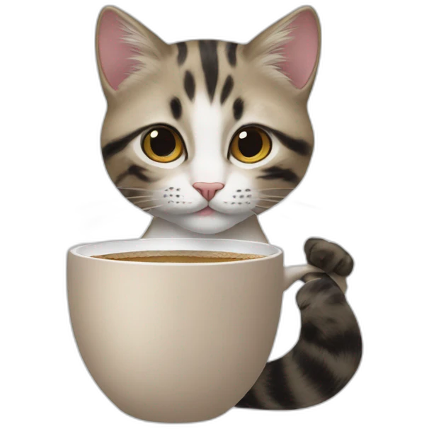 Dior コーヒー 猫 emoji