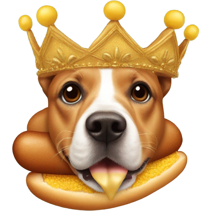 Corn dog with a crown  emoji