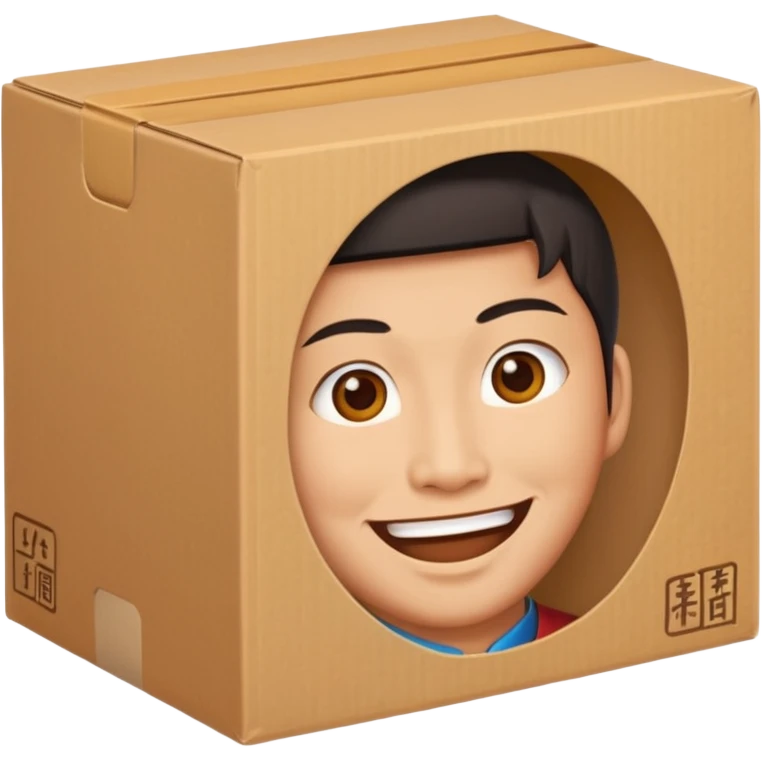 chinese Ming god hold carton box emoji