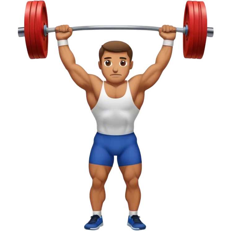 Men weightlifting emoji