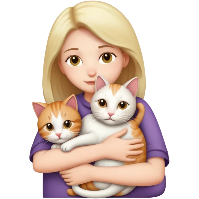 person hugging a cat emoji