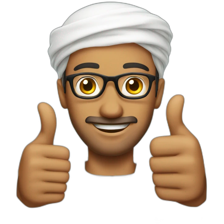 Omani man thumbs up emoji