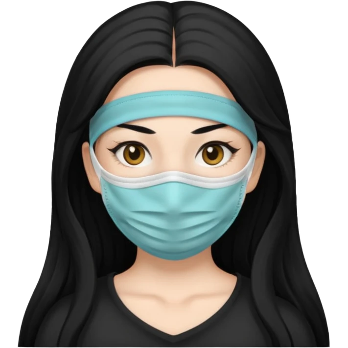 female character with facemask emoji