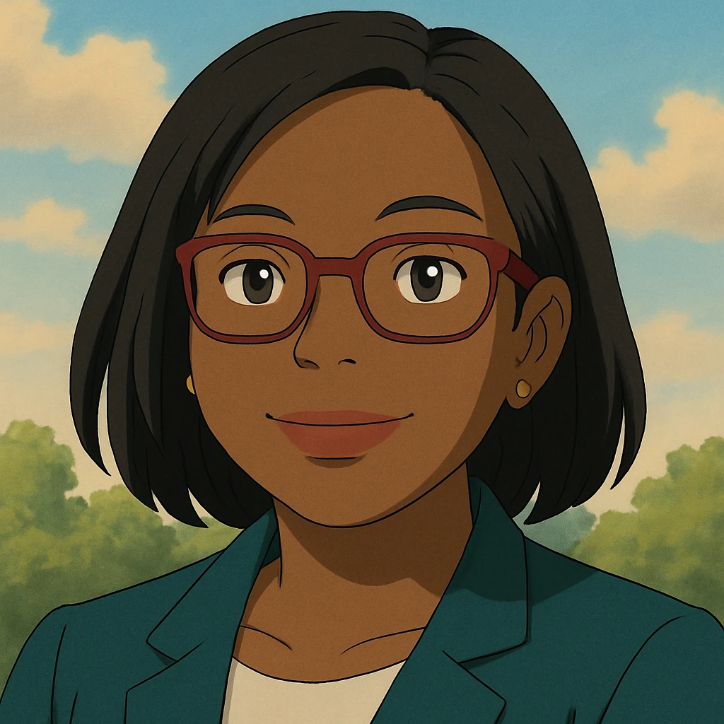 Kemi Badenoch, headshot, ghibli style emoji