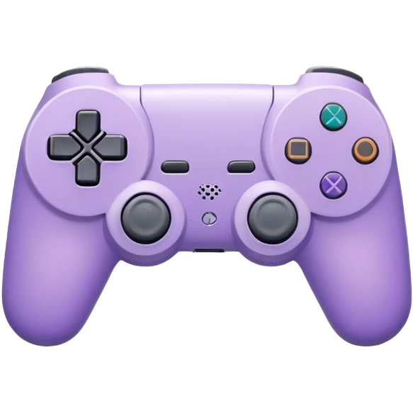 pastel purple and white gradients PlayStation controller  emoji