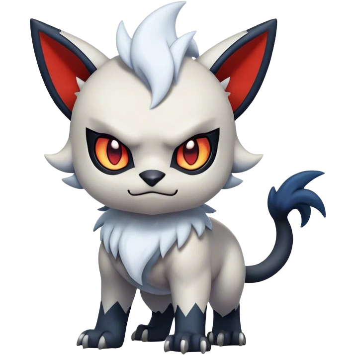 Edgy Cool Kawaii Litten-Absol-Pokémon Full Body emoji