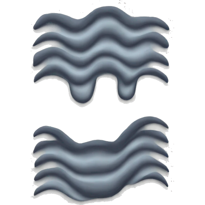 sine wave out of flesh emoji