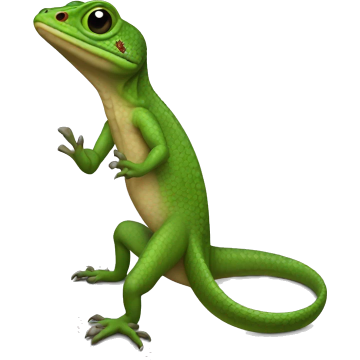 Puerto Rican Ground Lizard gray and green emoji