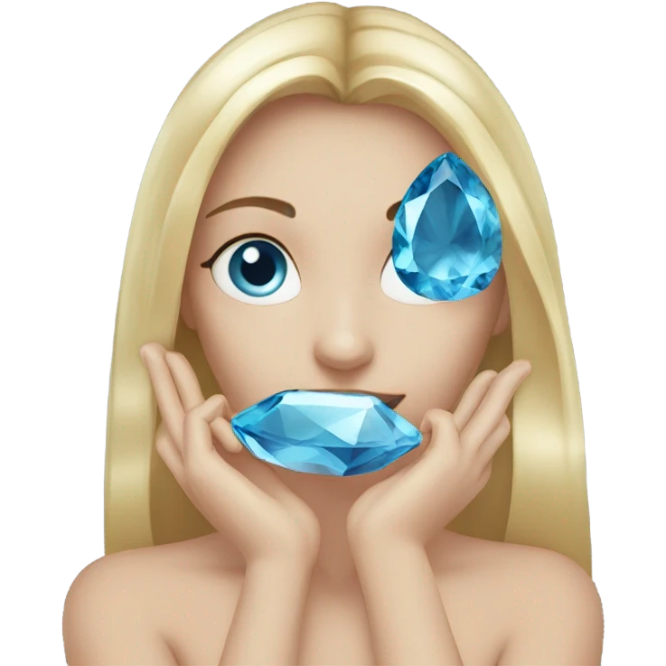 Blue Topaz gemstone  emoji