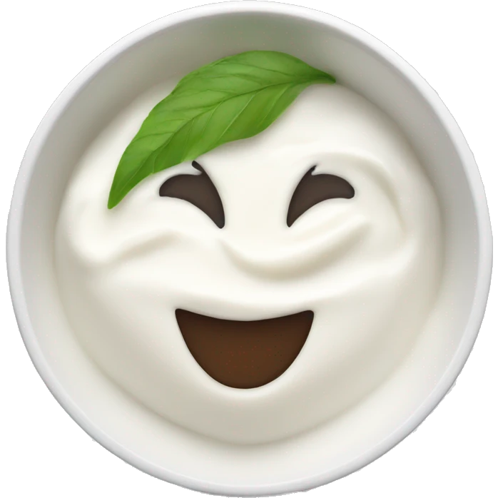 Yoghurt in a bowl emoji
