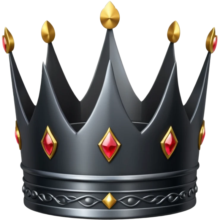 A standard dark crown for a king emoji